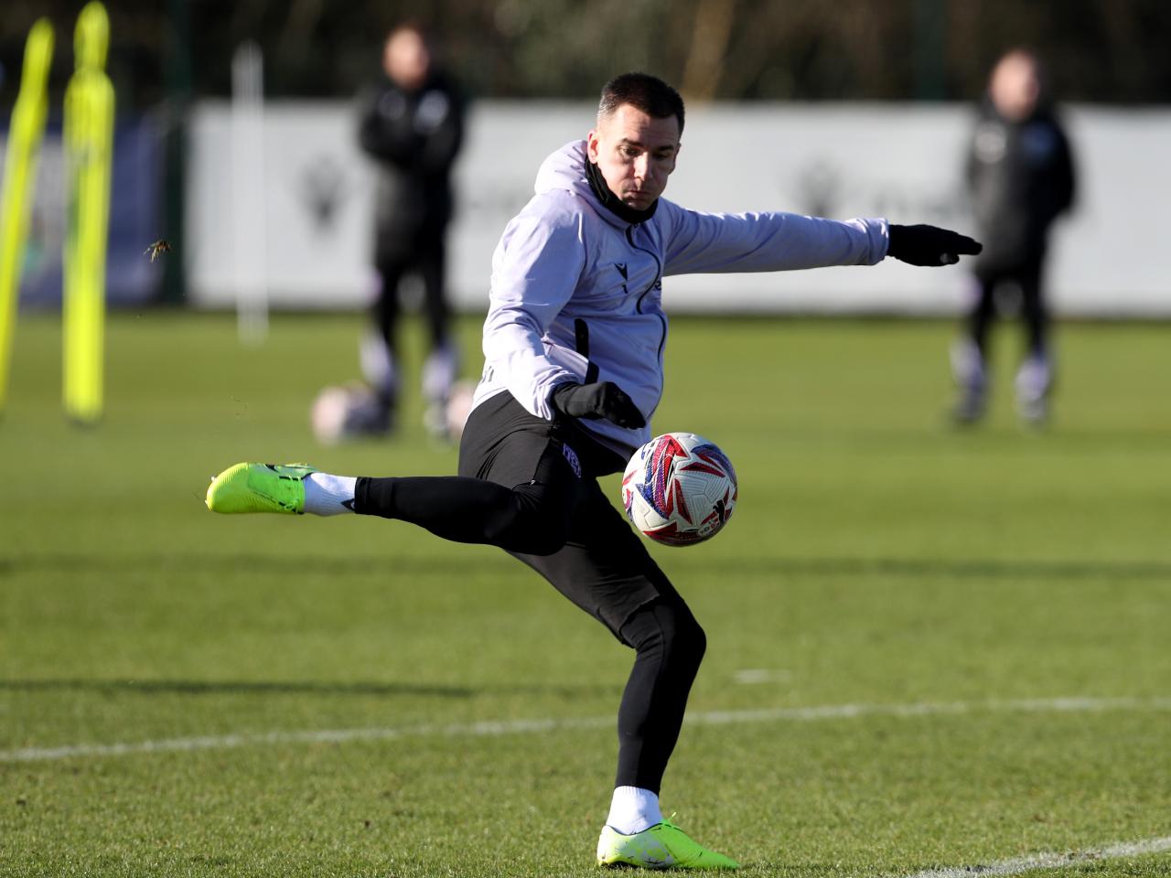 Albion players in training.