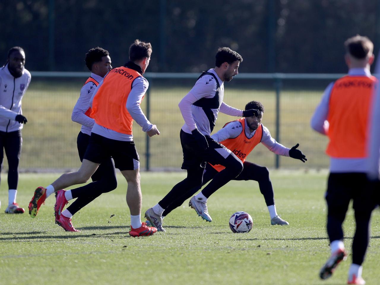 Albion players in training.
