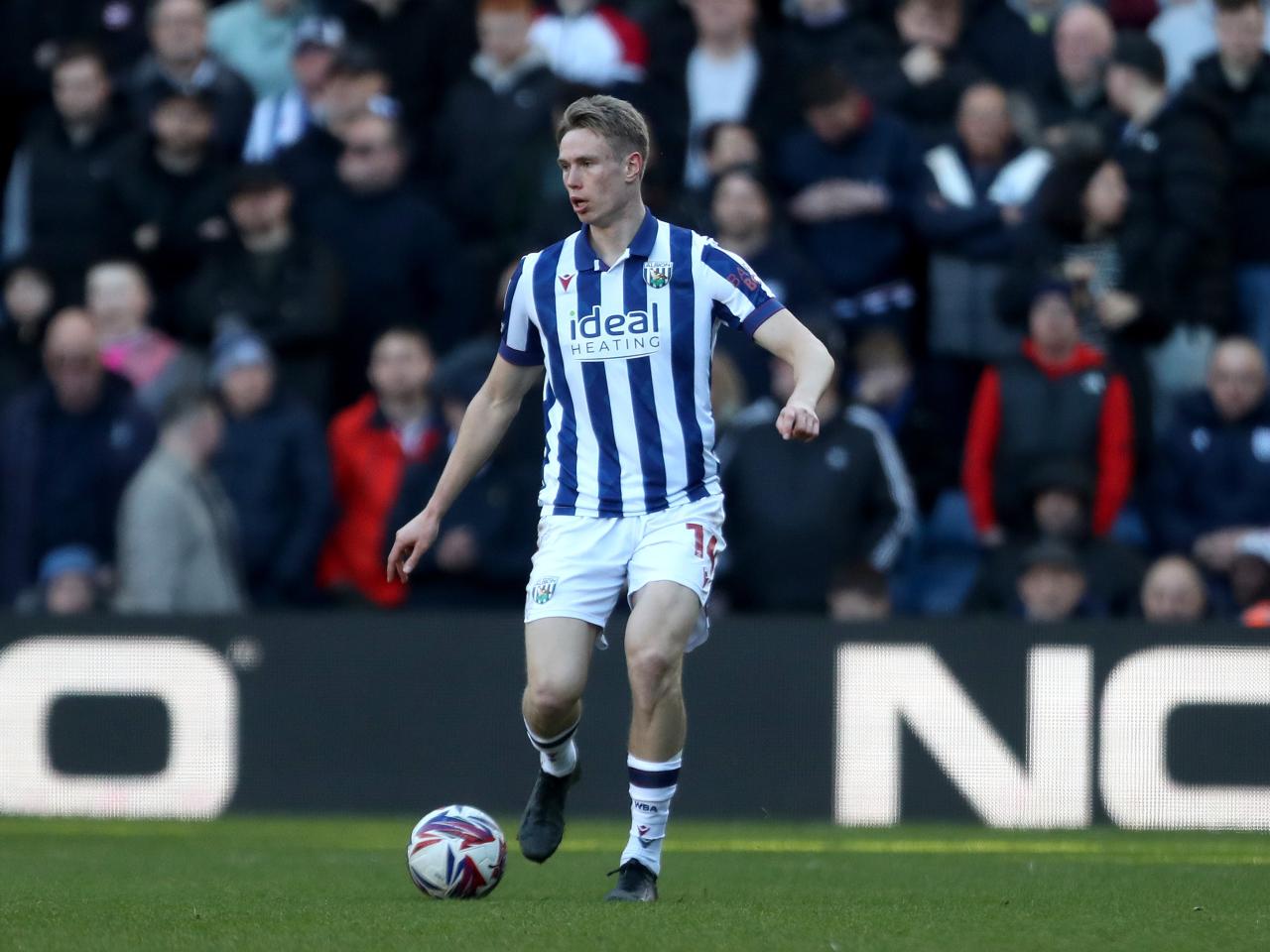 Torbjørn Heggem in action against Oxford United at The Hawthorns