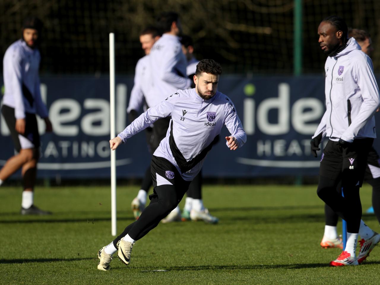 Albion players in training.