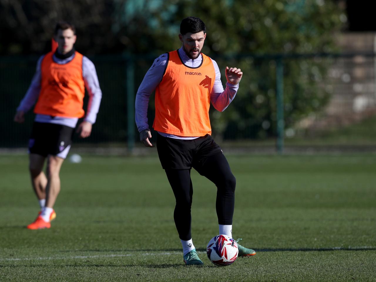 Albion players in training.