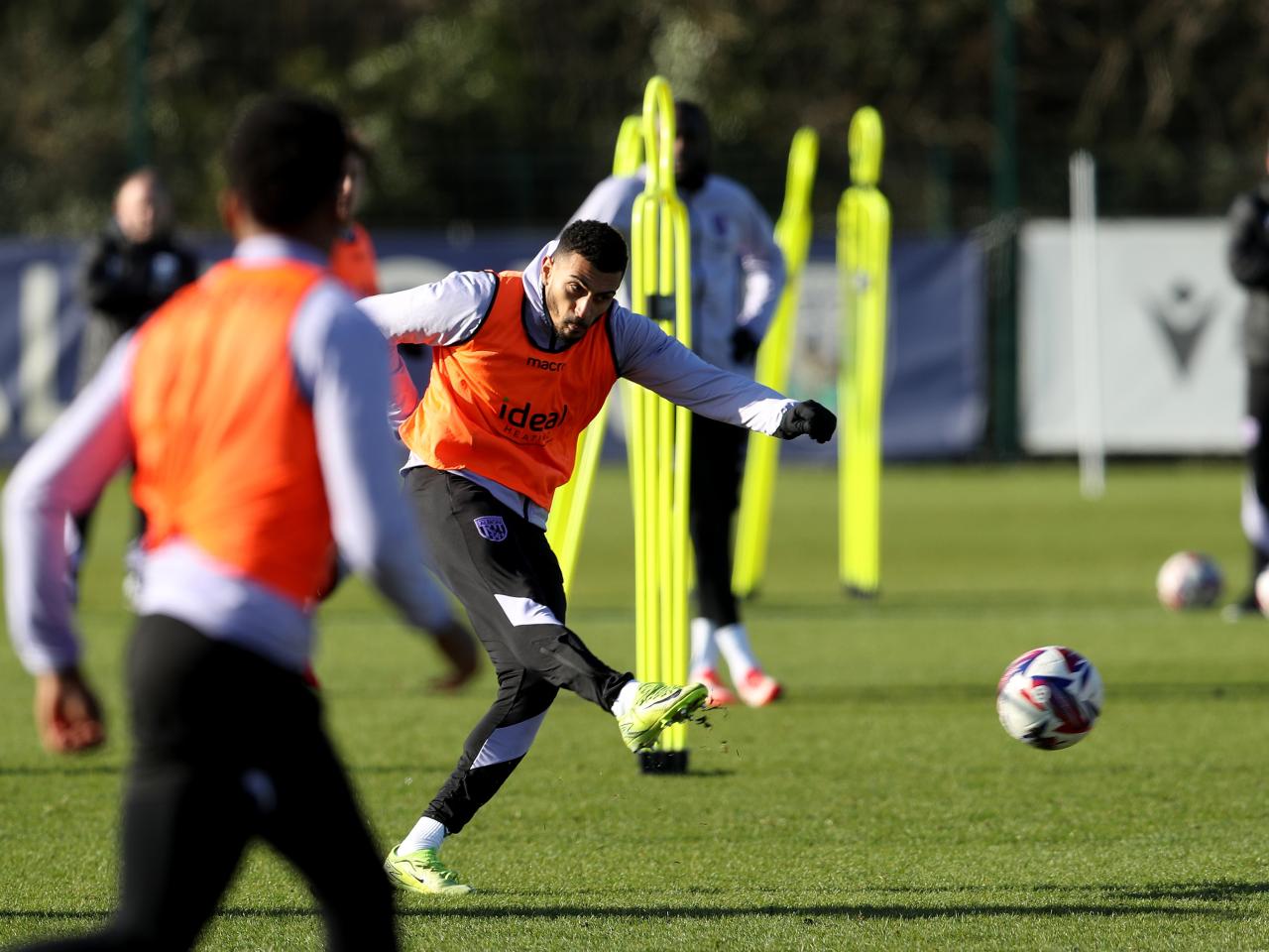 Albion players in training.