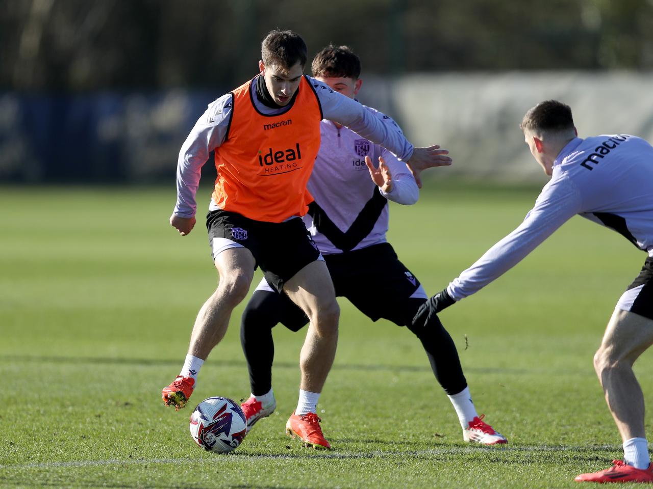 Albion players in training.