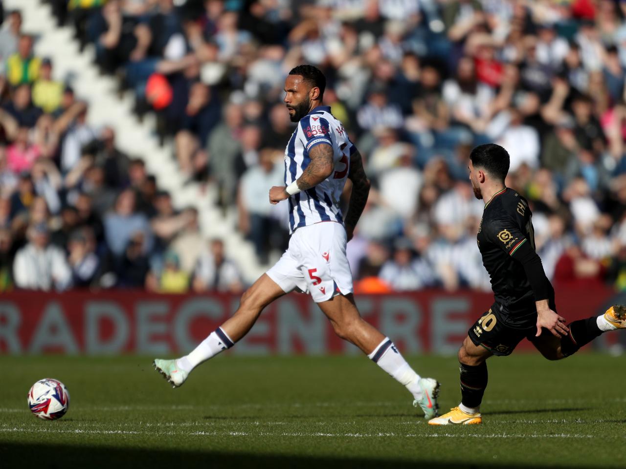 Kyle Bartley passing the ball against QPR 