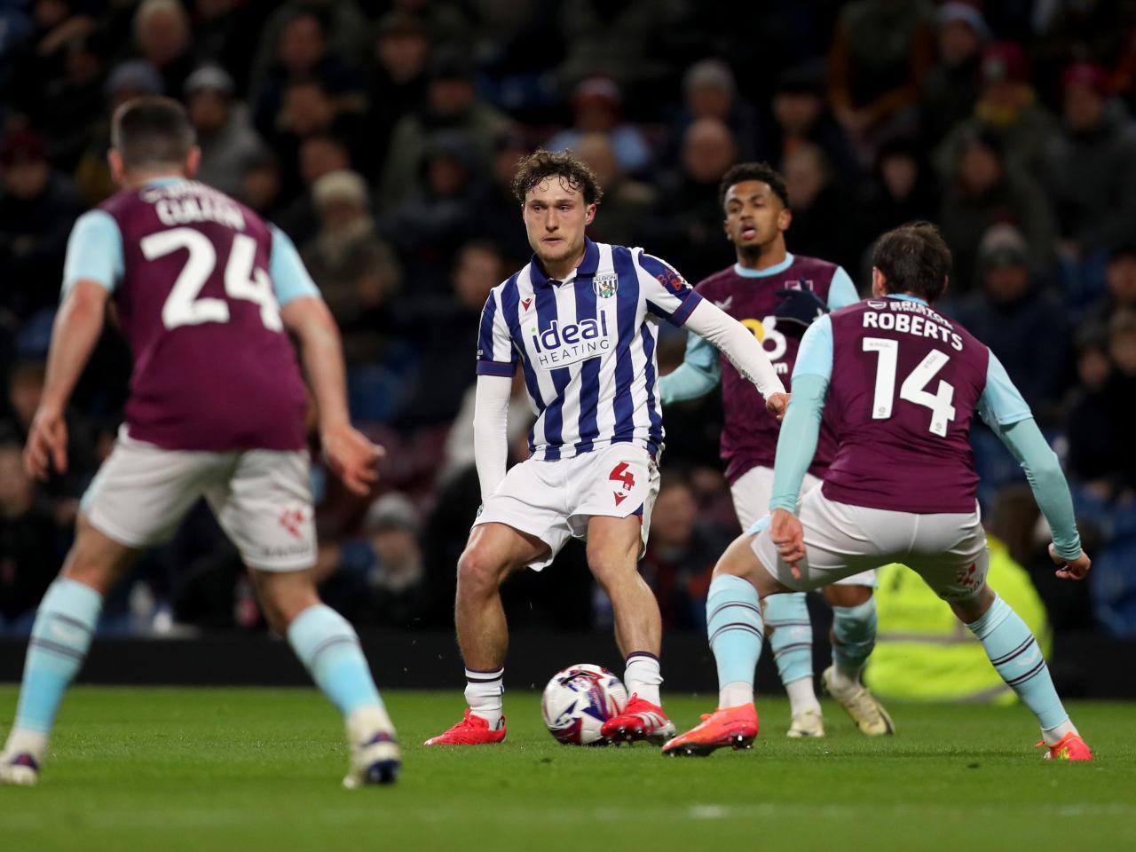 Callum Styles in action against Burnley 