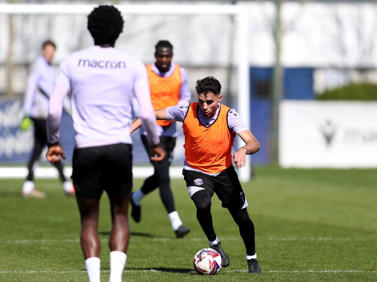 Tammer Bany on the ball during training