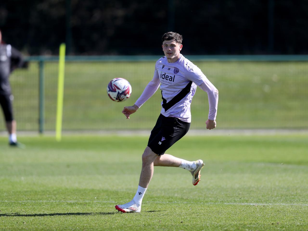 Will Lankshear in action during training 