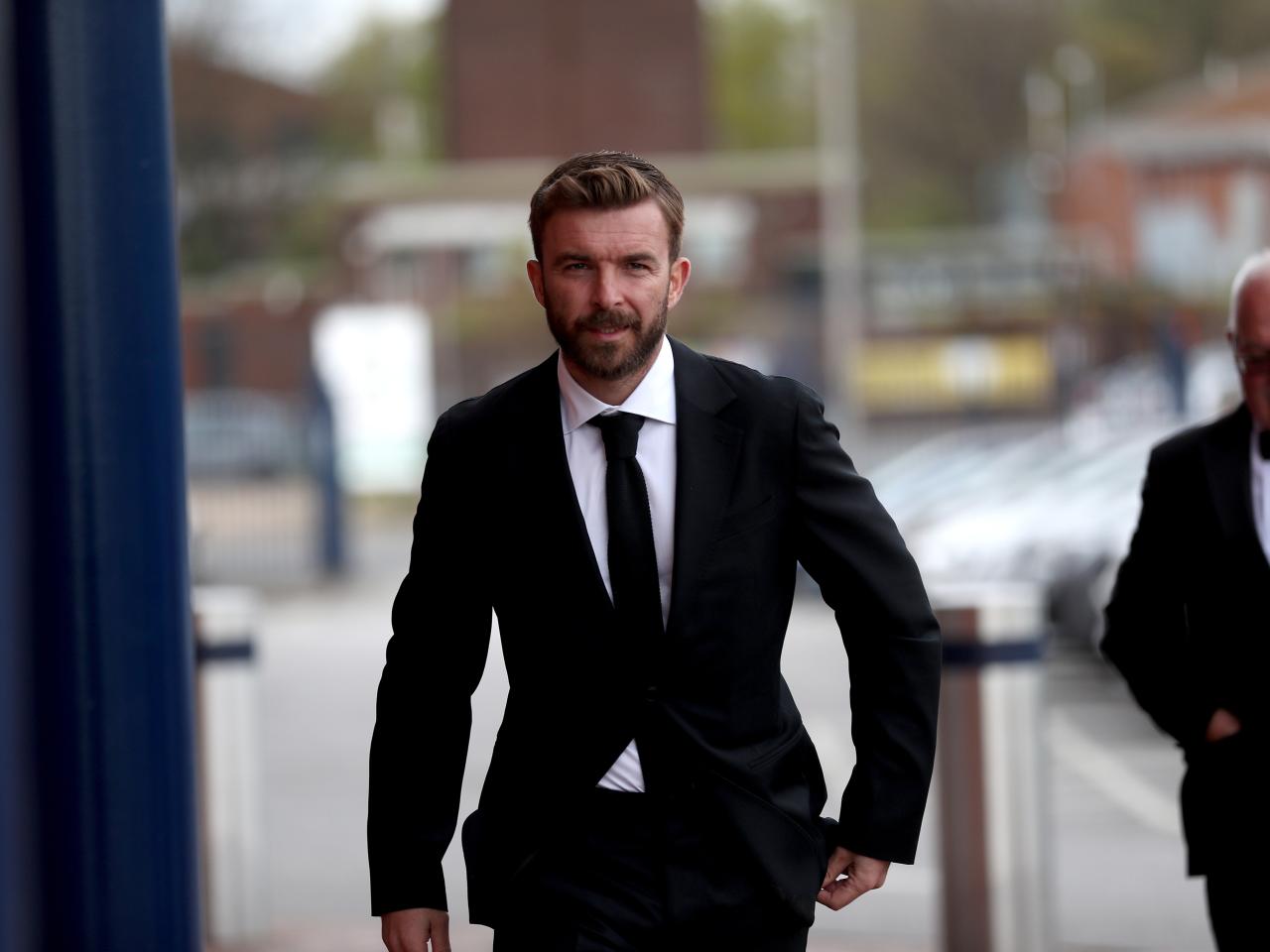 James Morrison arriving in a suit to the end of season awards dinner at The Hawthorns