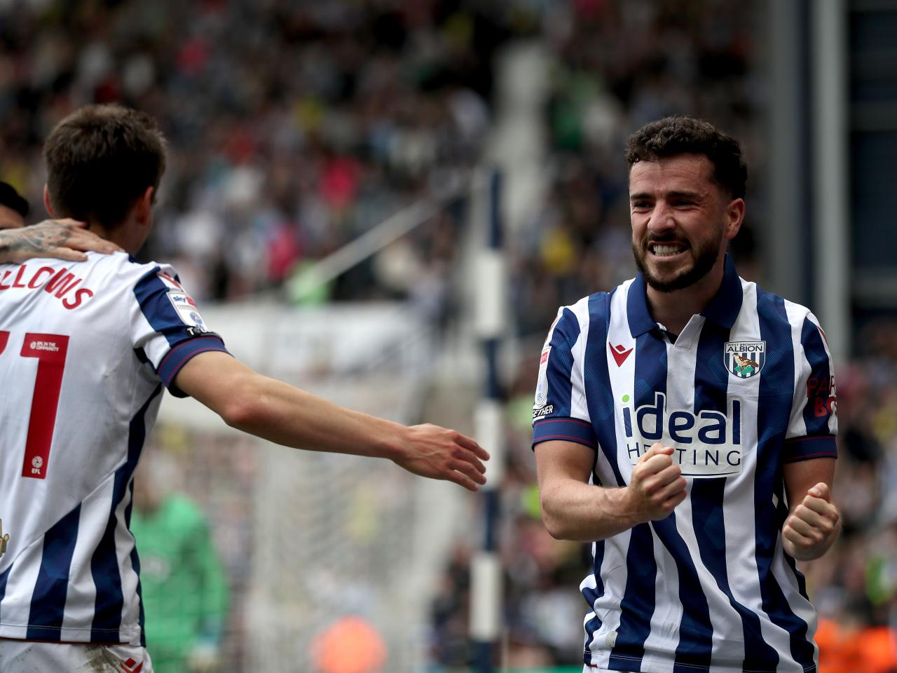 Mikey Johnston celebrates scoring against Watford with team-mates