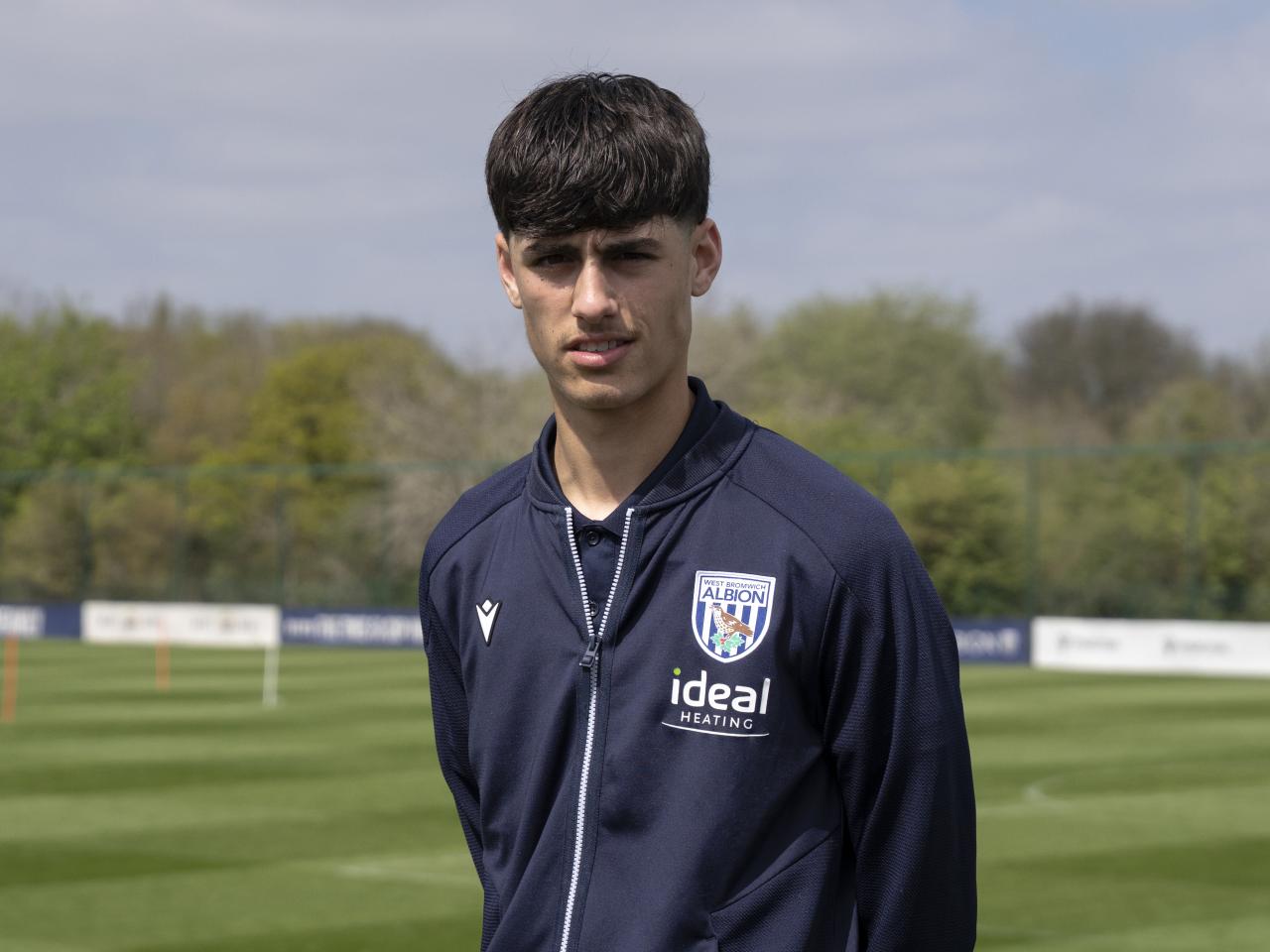 A photo of young midfielder Rio Parmar at the Albion training ground