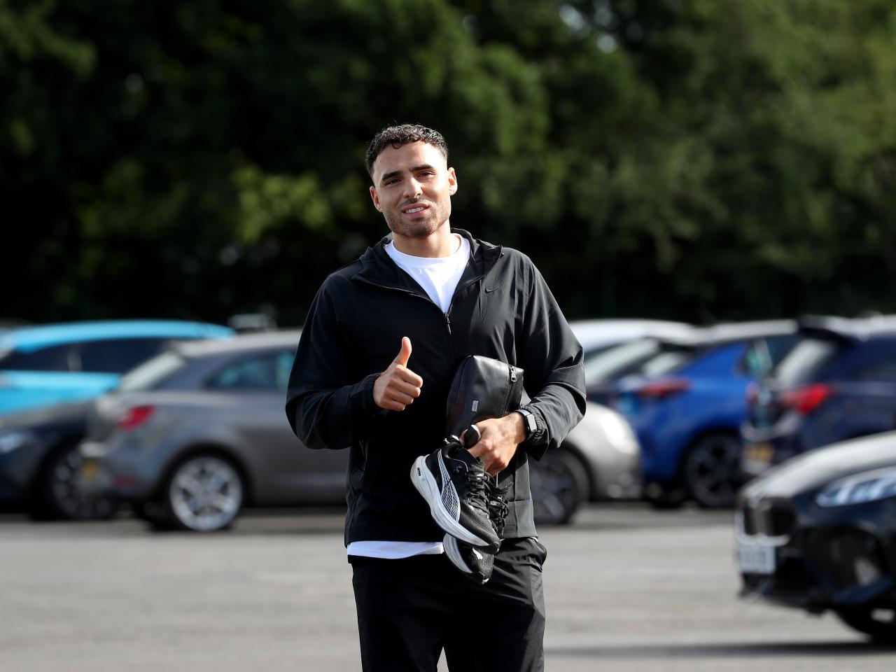 Tammer Bany arriving at the training ground for the first day of pre-season