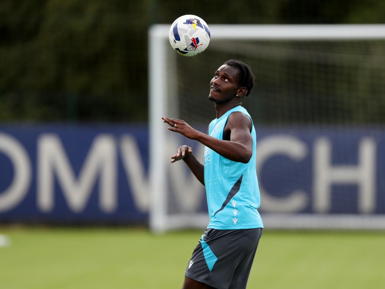 Ousmane Diakité on the ball during a training session