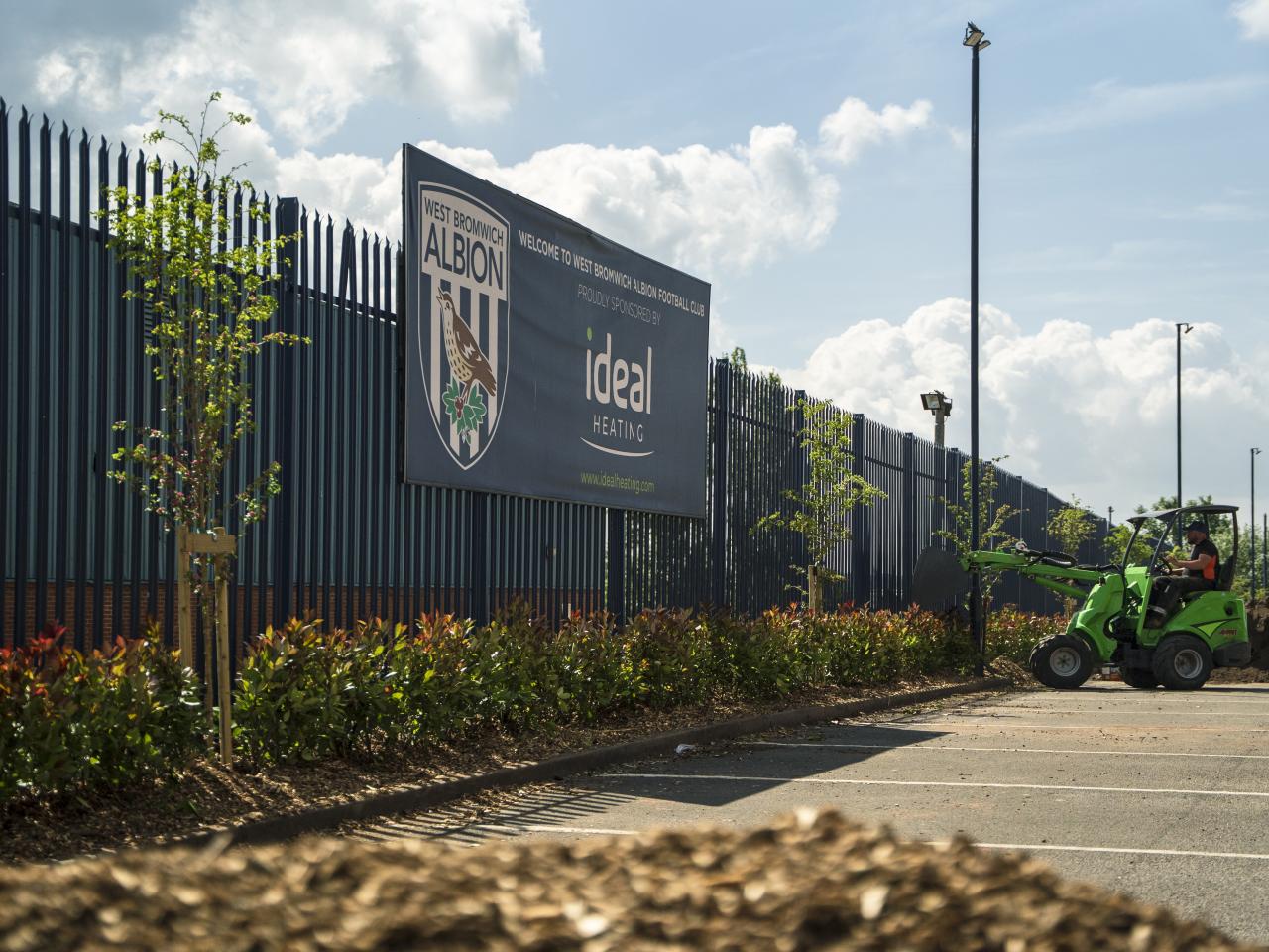 A photo of Hawthorn trees being planted out Albion's Hawthorns stadium