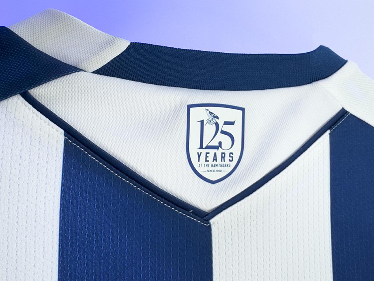 Our 2025/26 home kit. The 125 years logo on the back of the neck.
