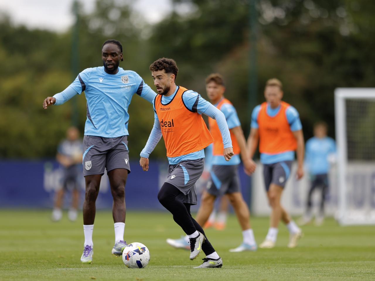 Mikey Johnston on the ball during training 