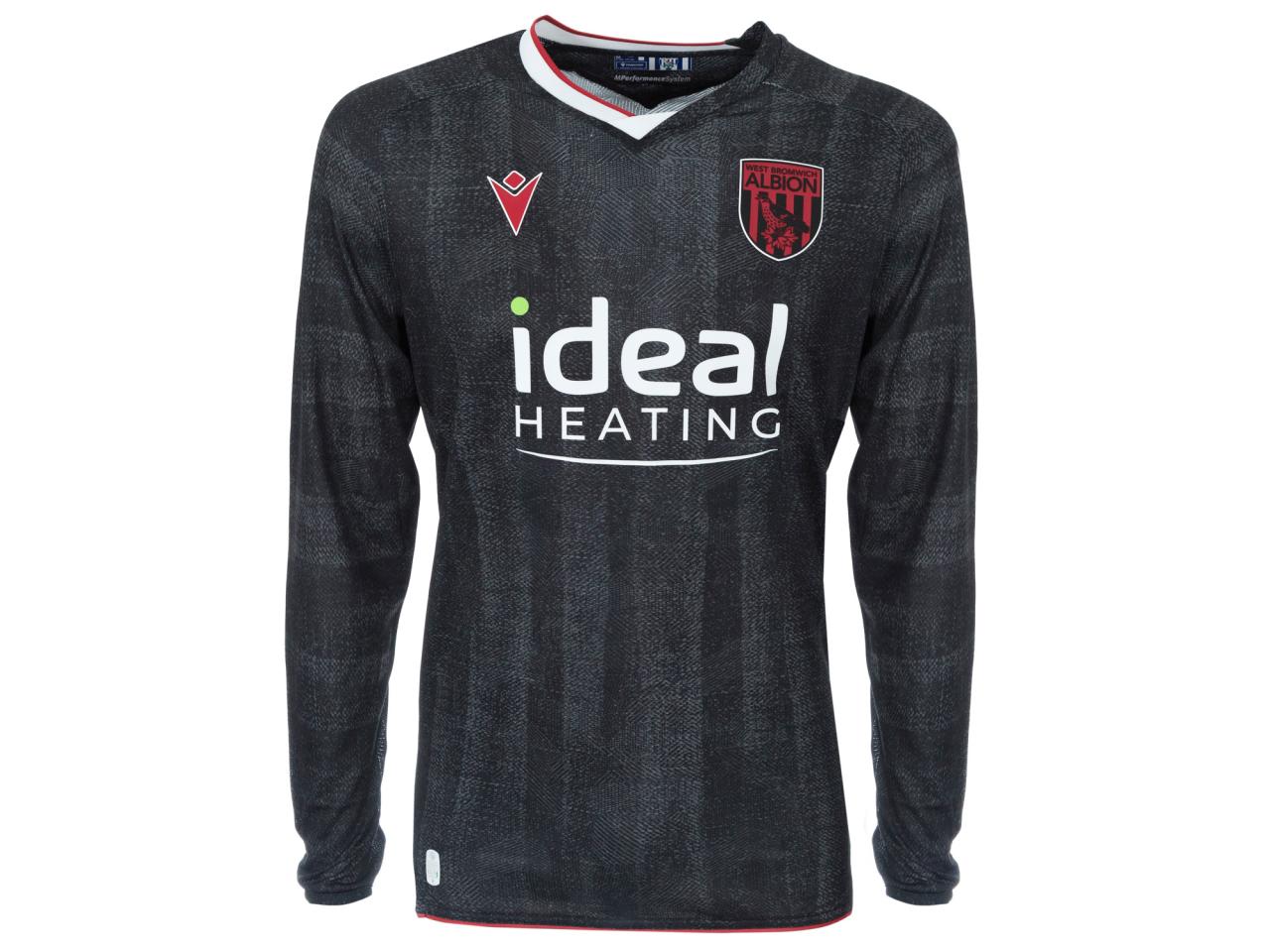 An image of the long sleeve version of Albion's black and red third shirt