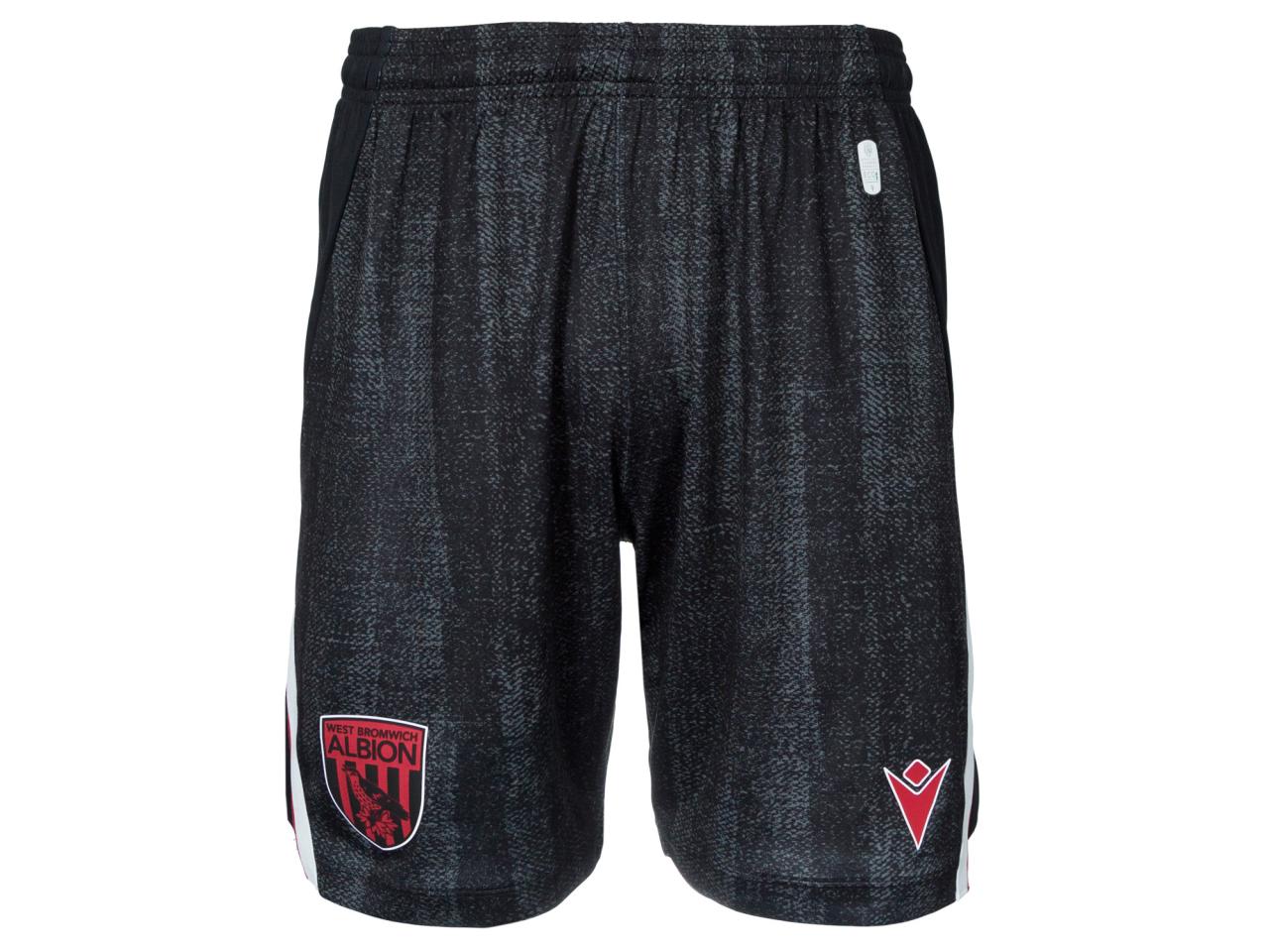 An image of the shorts on Albion's black and red third kit