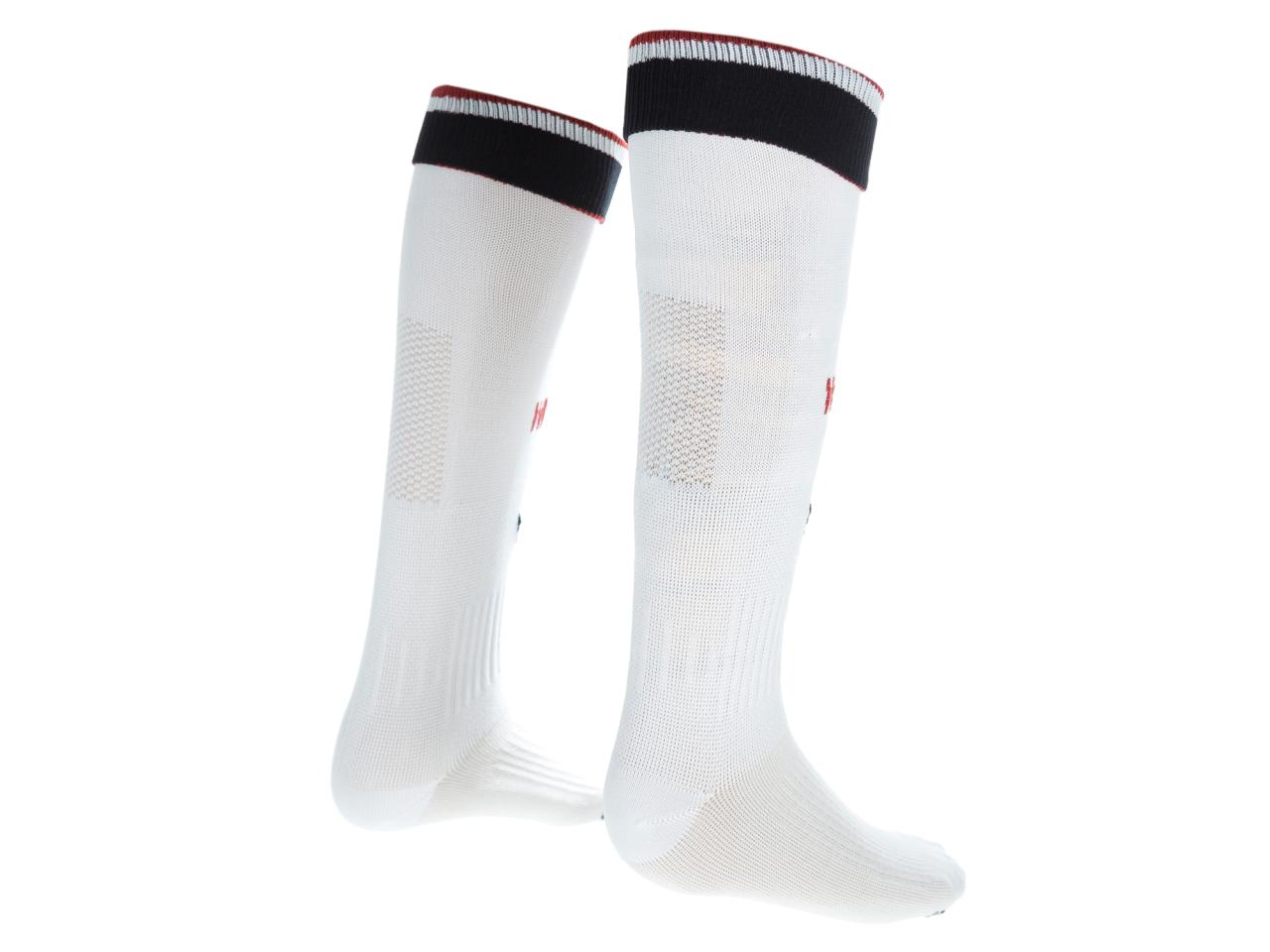 An image of the white socks that go with Albion's black and red third kit