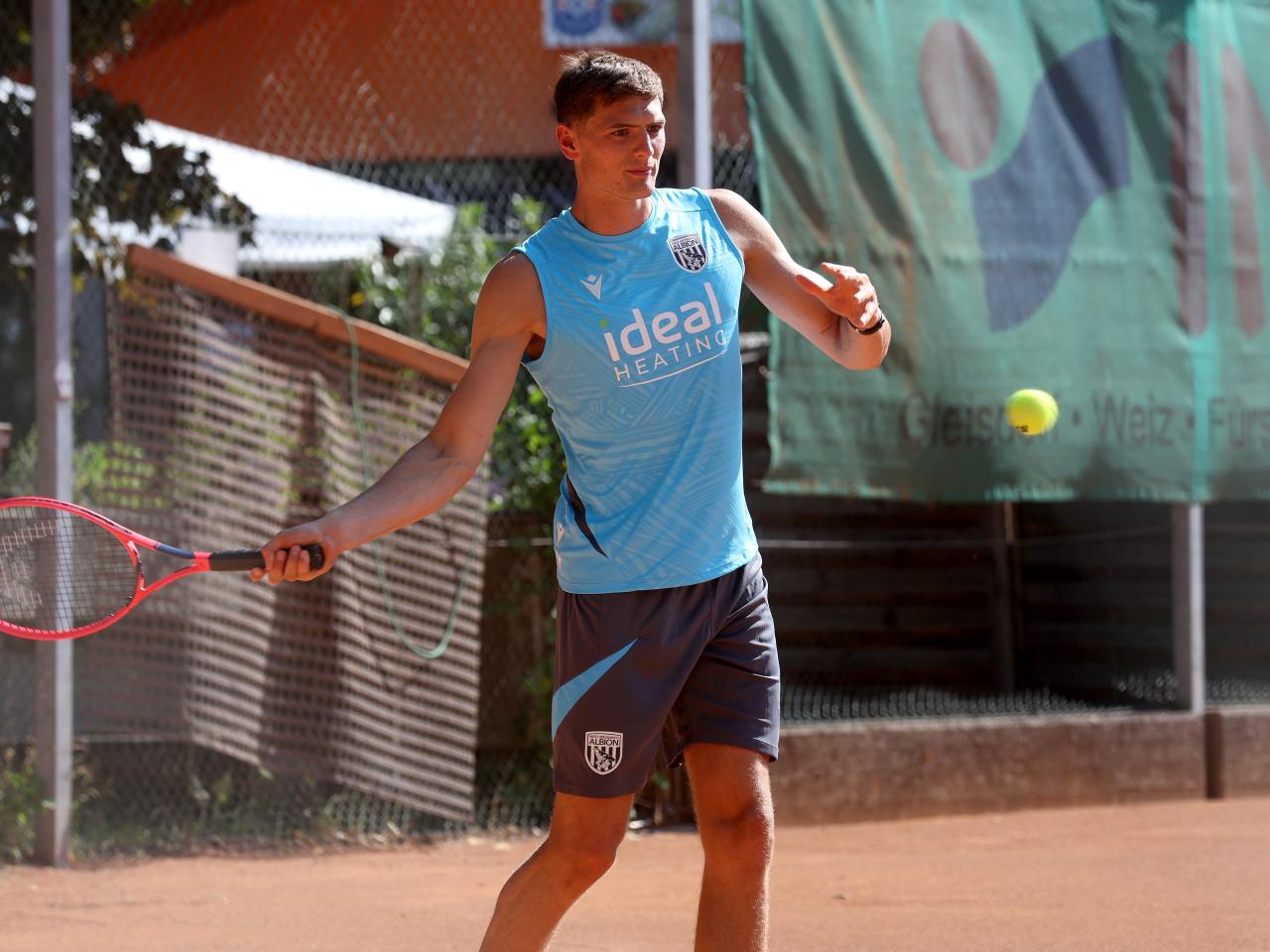 Caleb Taylor playing tennis