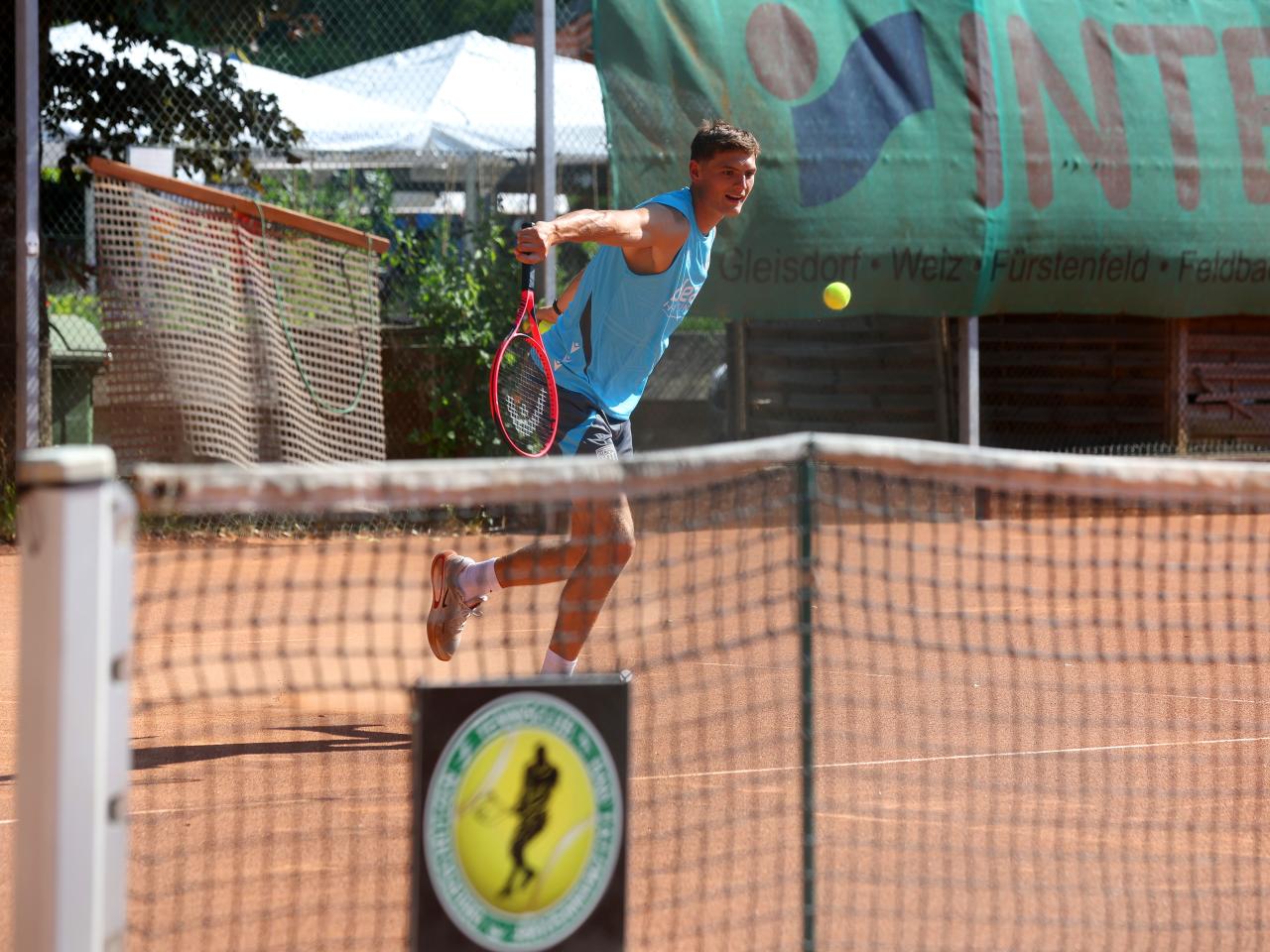Caleb Taylor playing tennis