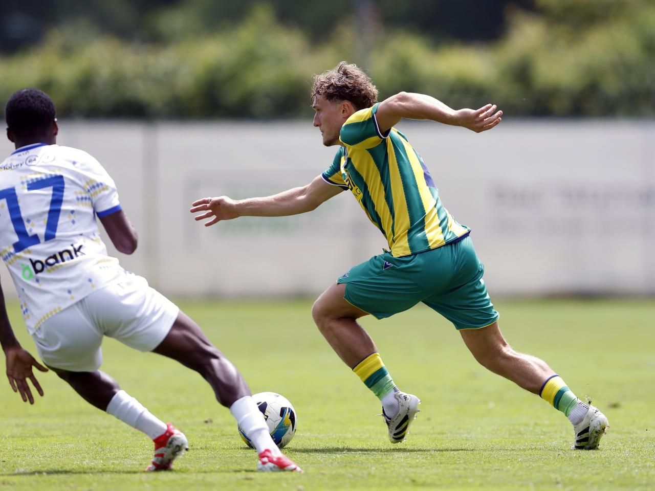 Callum Styles in action against Dynamo Kyiv in pre-season in Austria 