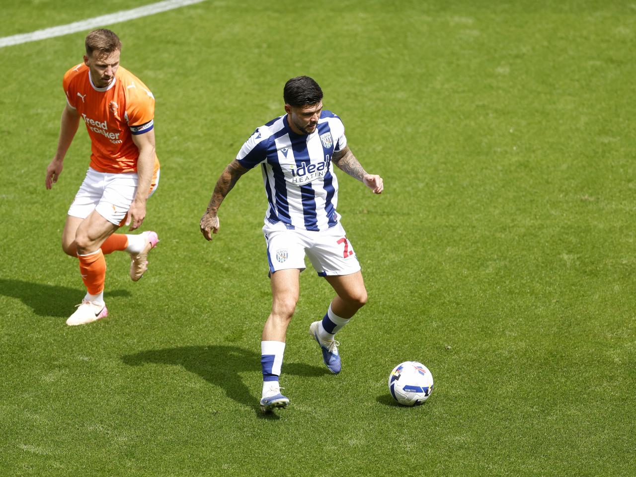 Alex Mowatt in action against Blackpool