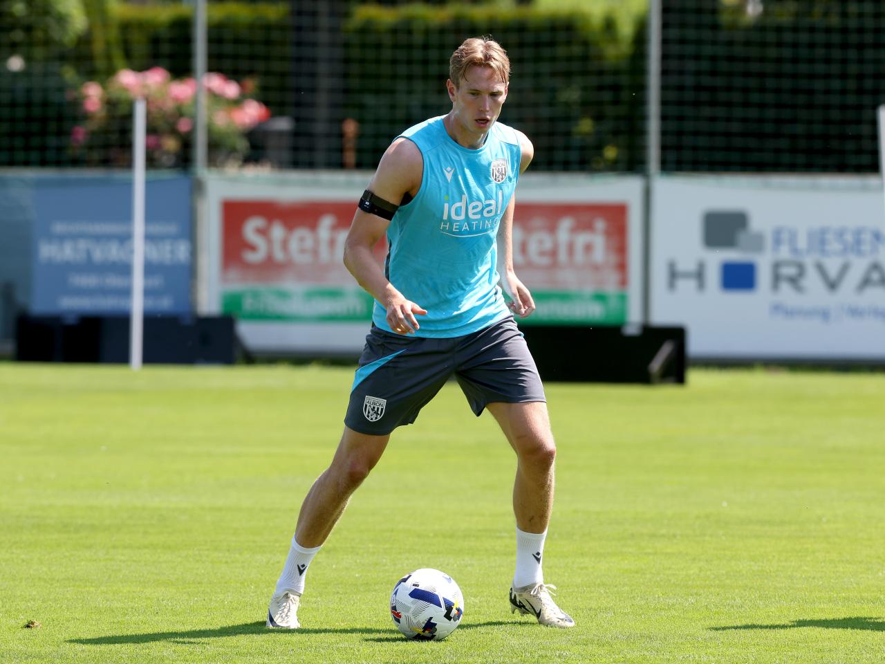 Torbjørn Heggem on the ball during a training session