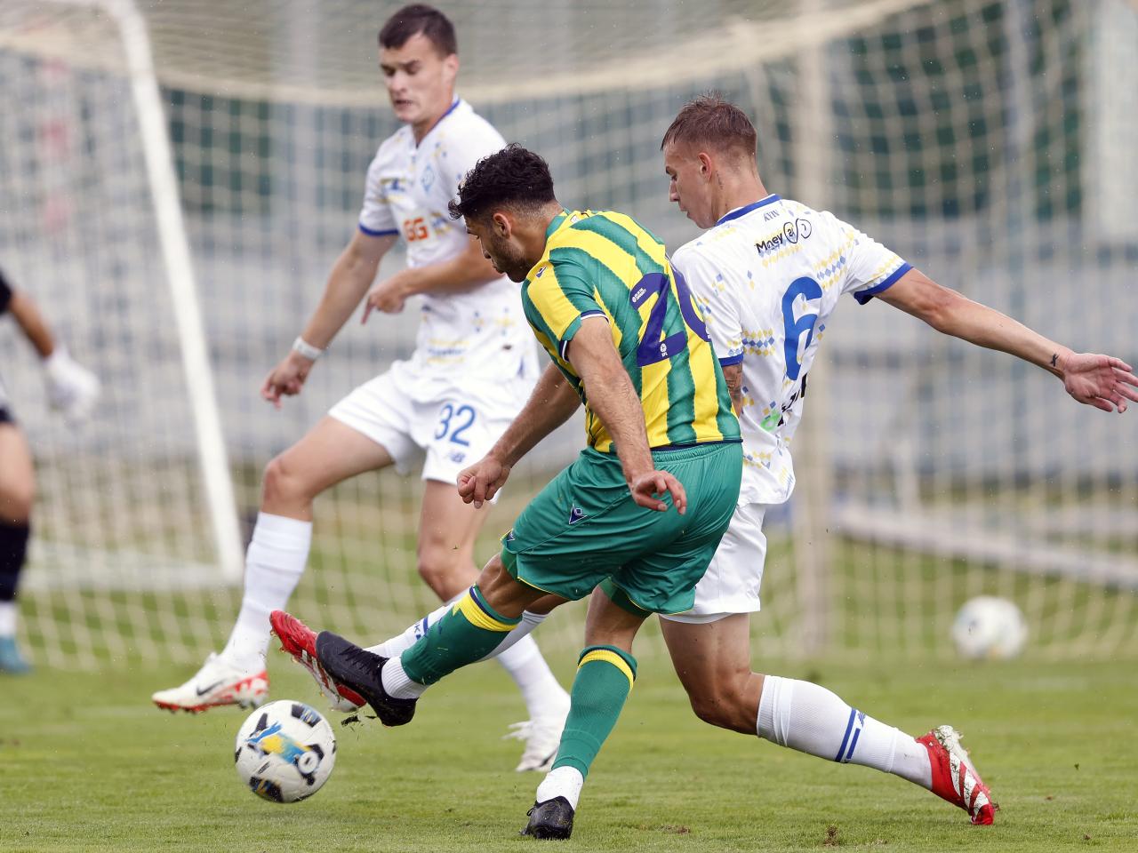 Tammer Bany in action against Dynamo Kyiv in pre-season in Austria 