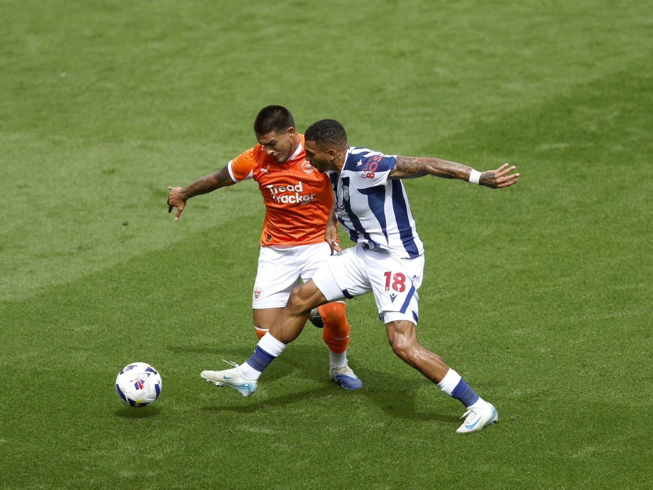 Karlan Grant in action against Blackpool