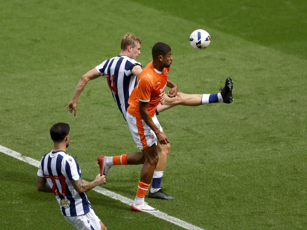 Torbjørn Heggem in action against Blackpool