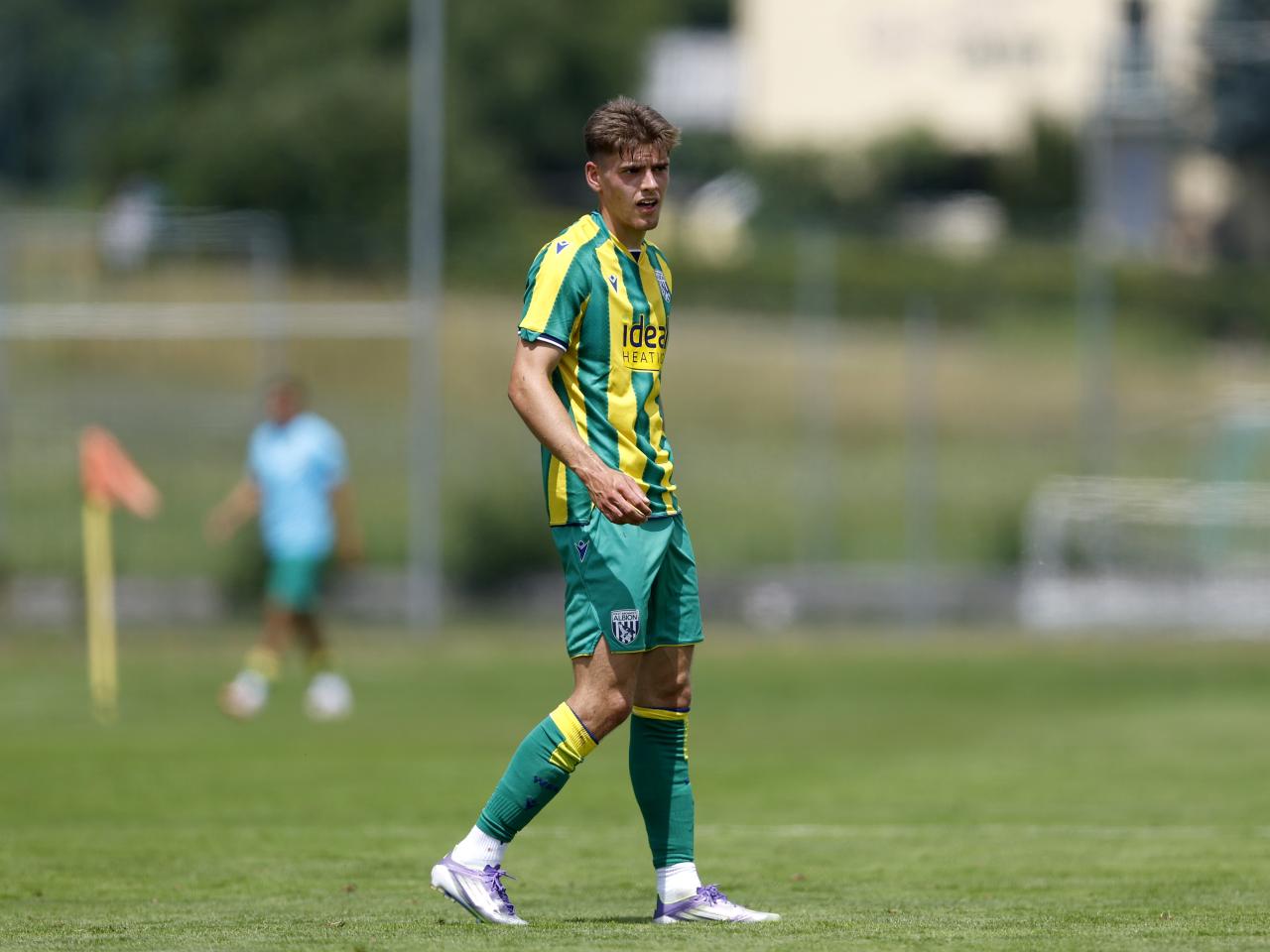 Tom Fellows in action against Dynamo Kyiv in pre-season in Austria 