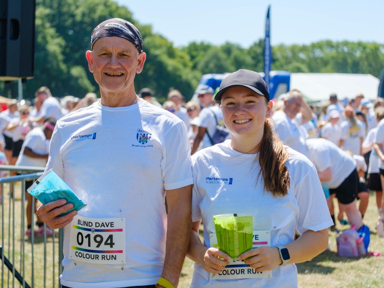 Blind Dave and daughter, Dannie Heeley