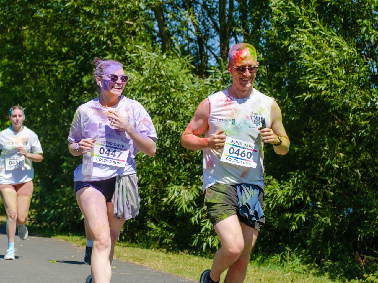 Big smiles from runners 0447 & 0460. 