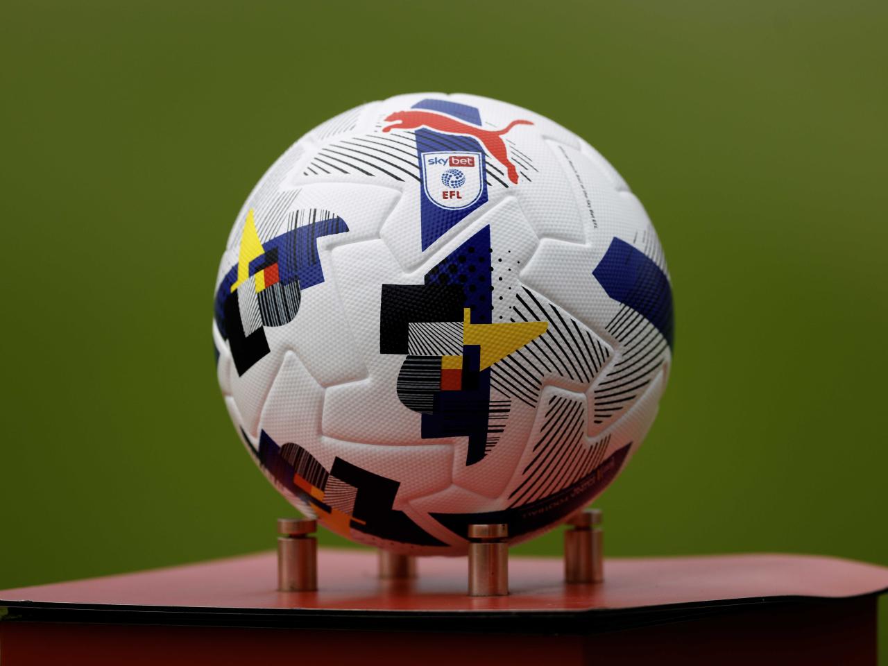 A photo of the match ball for Albion's friendly with Lincoln