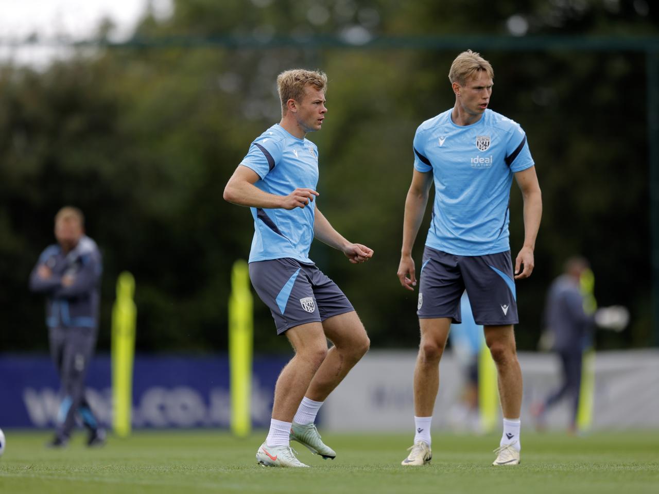 Aune Heggebø and Torbjørn Heggem stood next to each other in training 