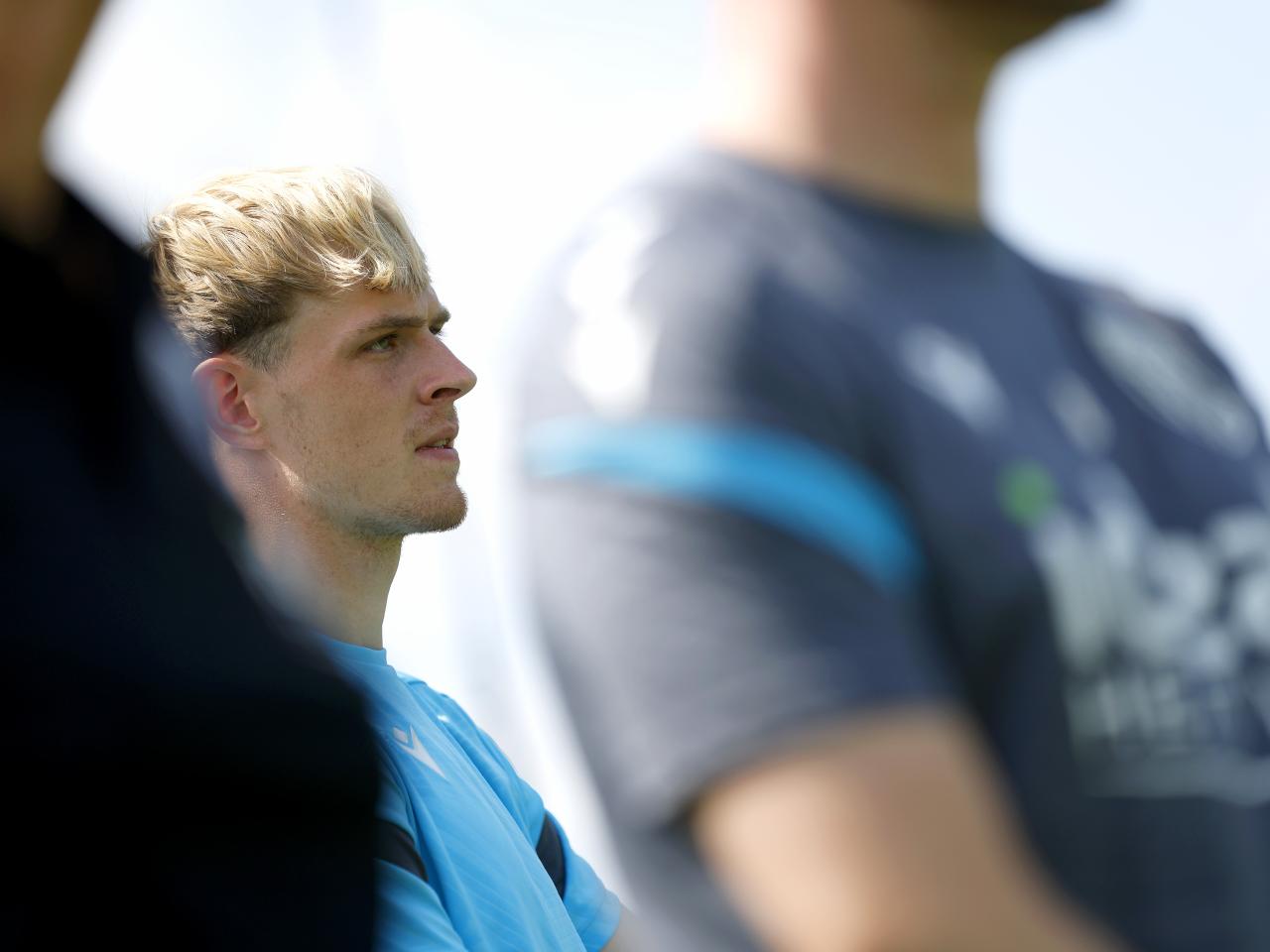 Toby Collyer watching training