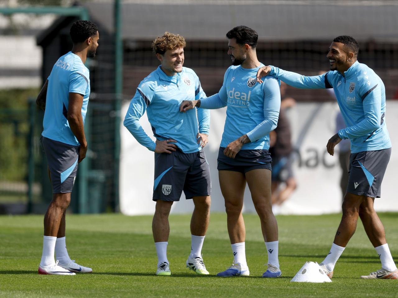 Albion players in training.