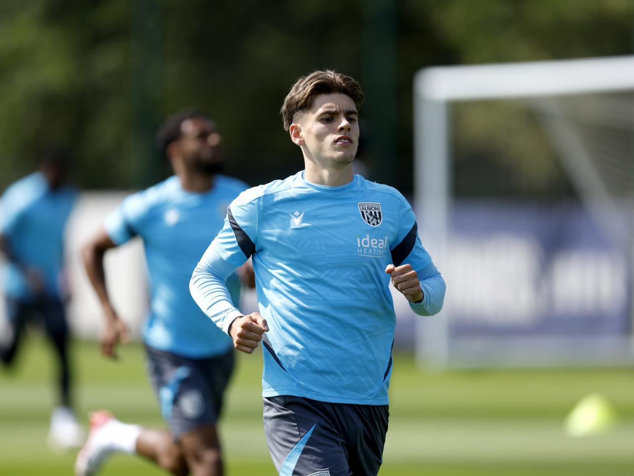 Albion players in training.