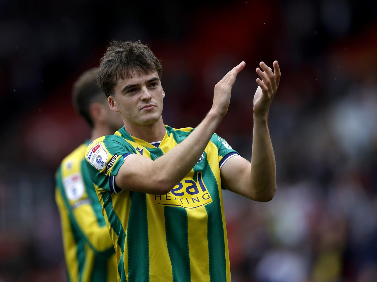 Alex Williams applauding WBA fans at Stoke