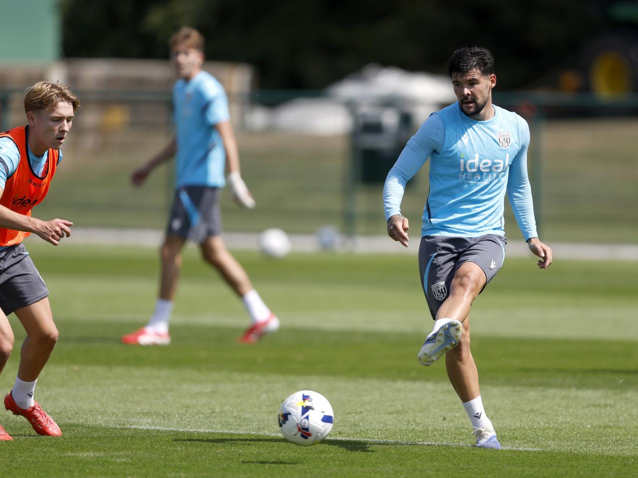 Albion players in training.