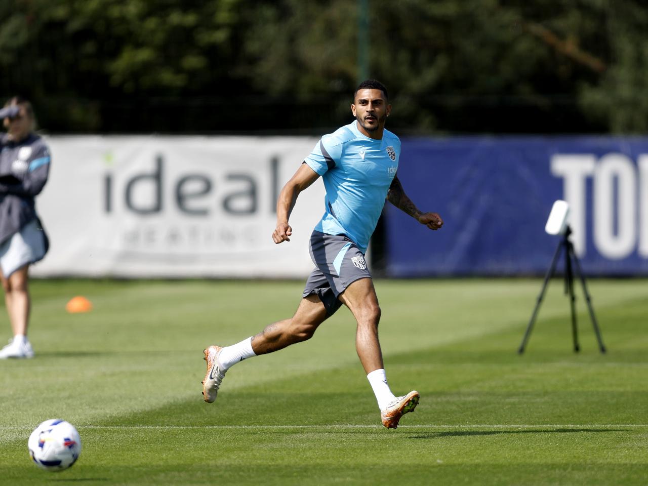 Albion players in training.