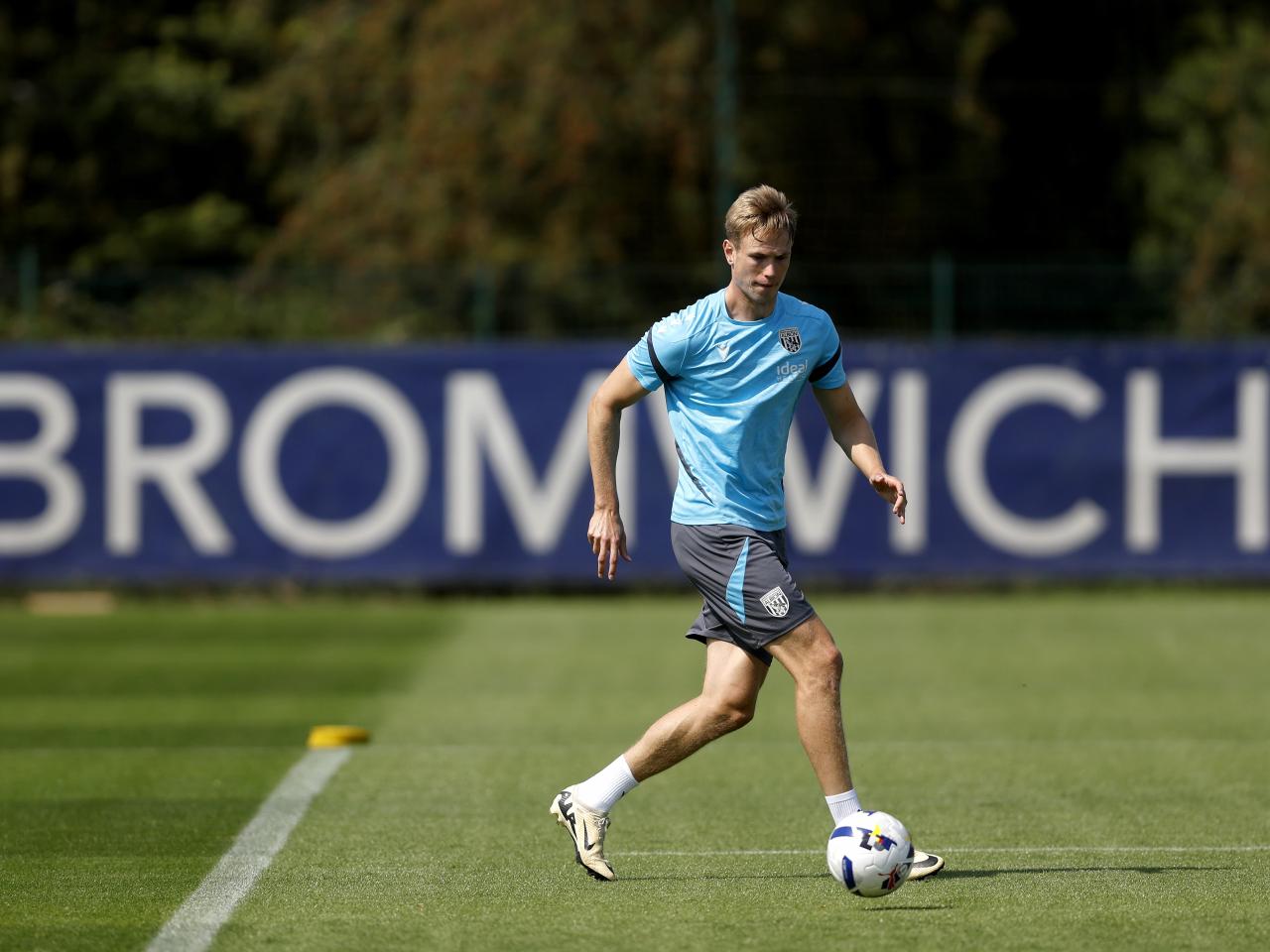 Albion players in training.