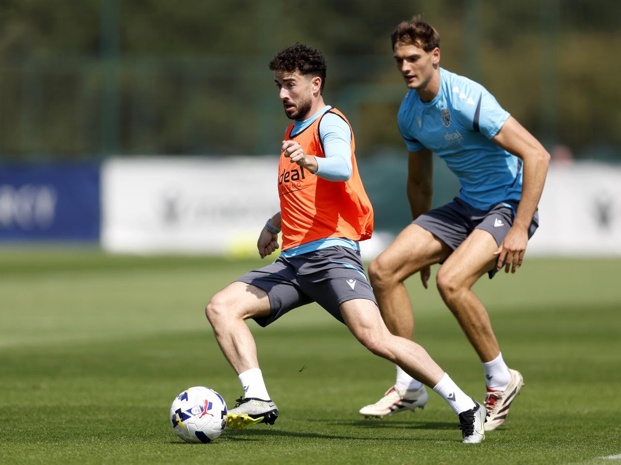 Albion players in training.