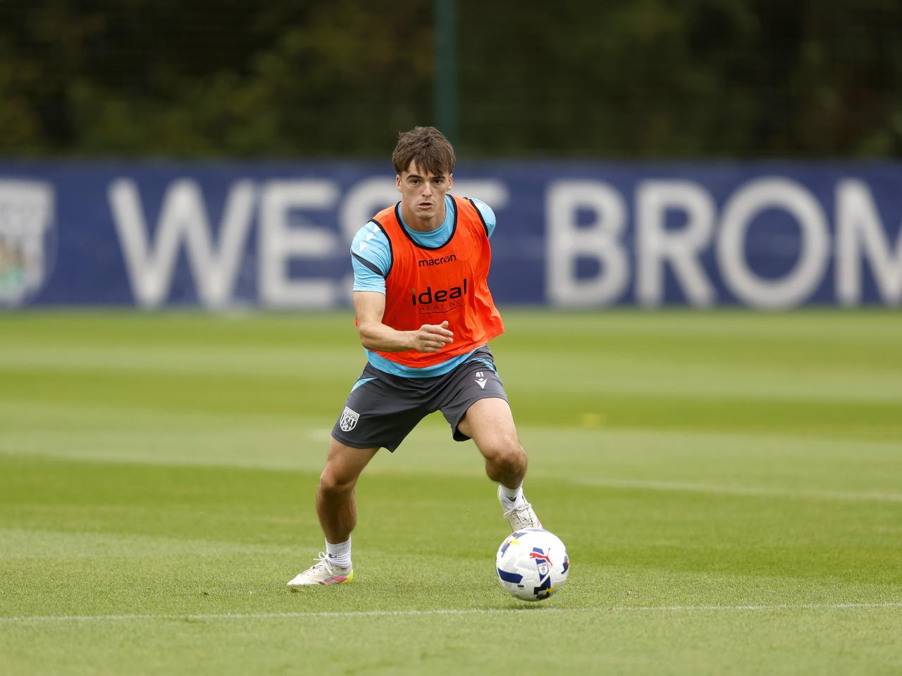 Alex Williams on the ball during training 