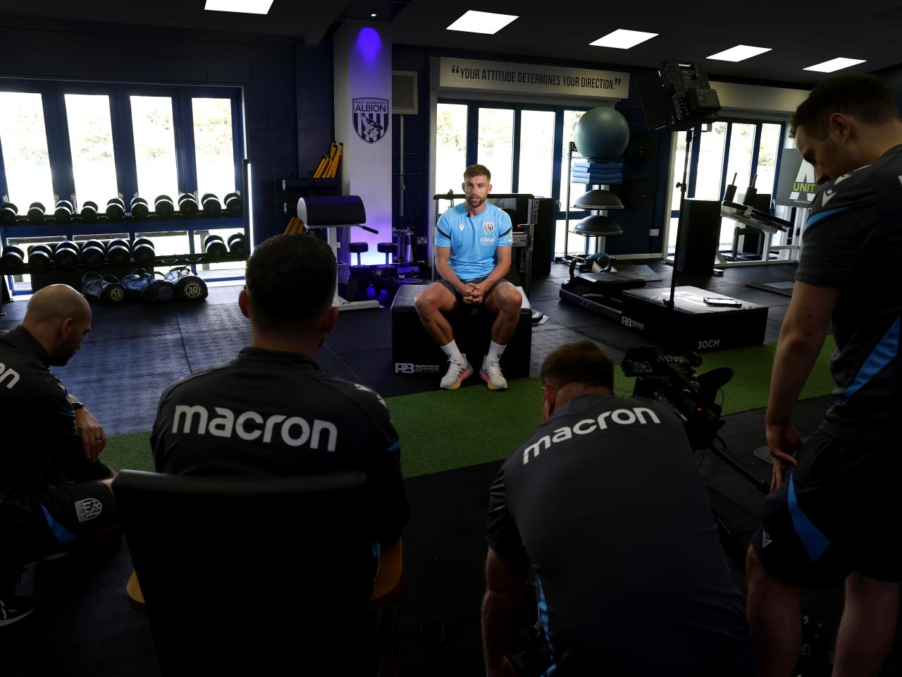 Charlie Taylor sat in the gym speaking to WBA TV