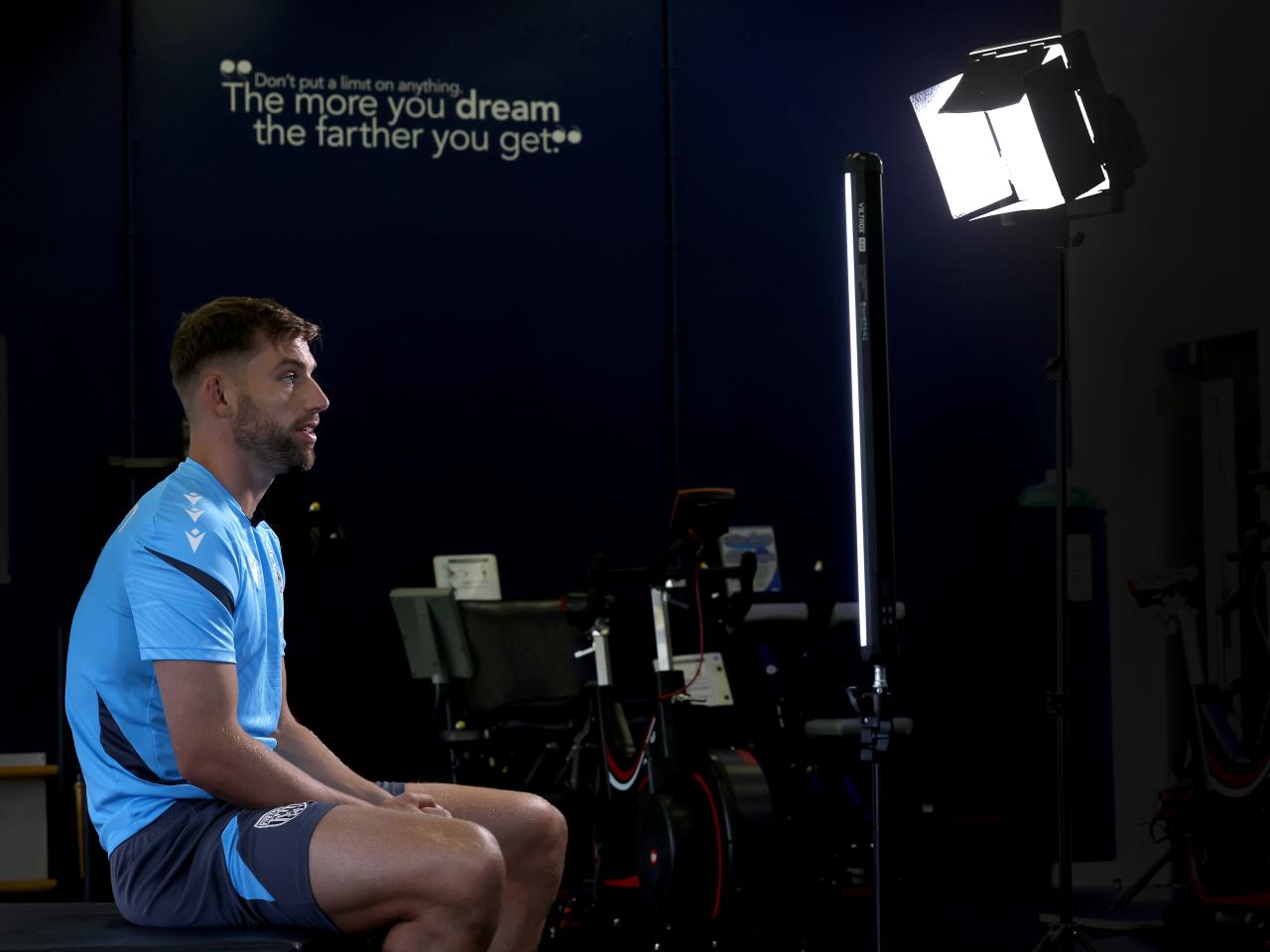 Charlie Taylor sat in the gym speaking to WBA TV