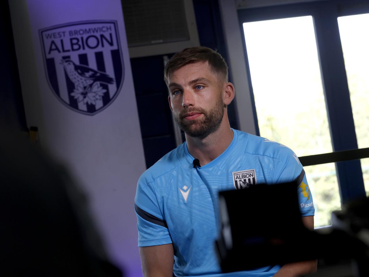Charlie Taylor sat in the gym speaking to WBA TV