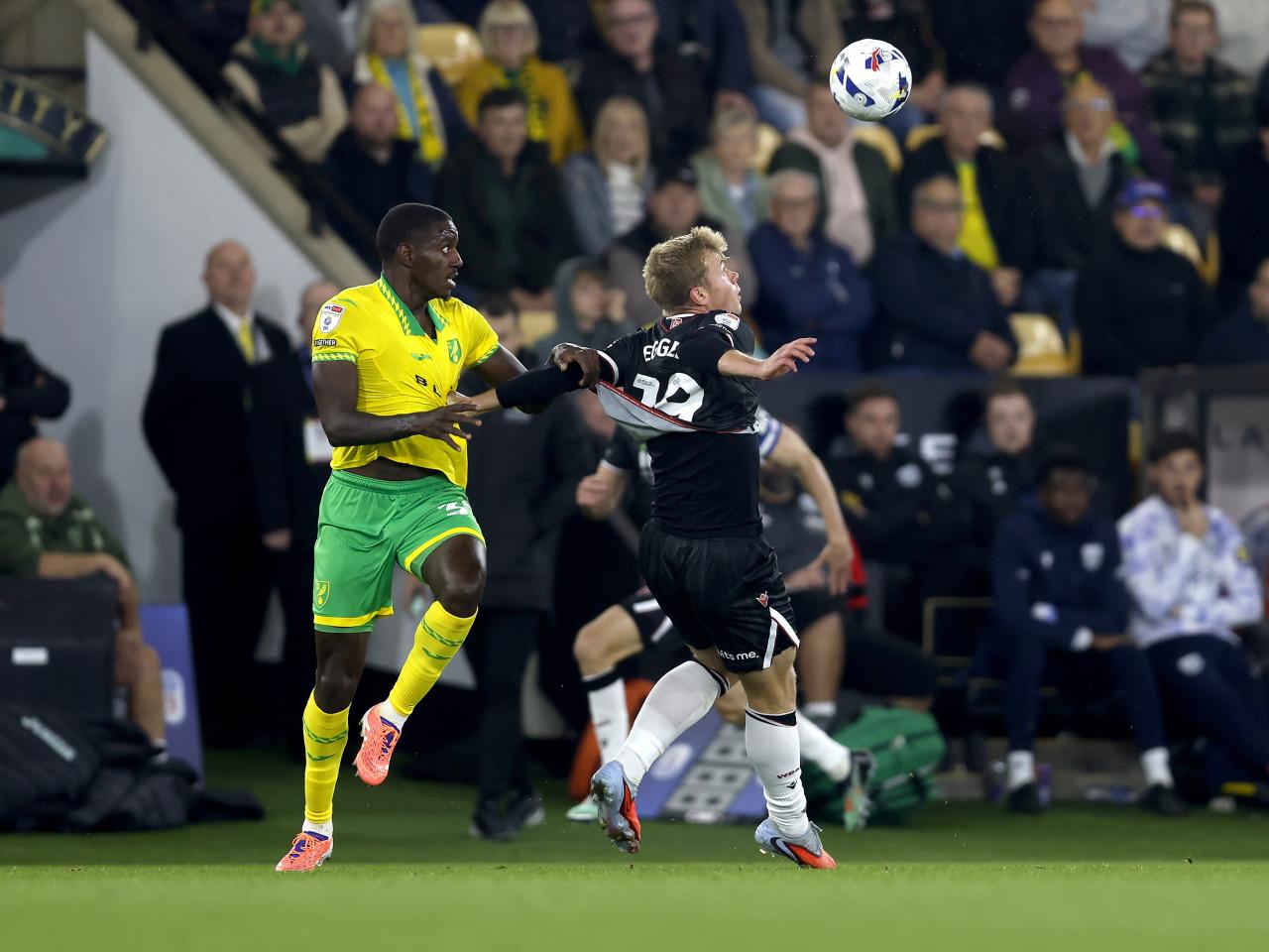 Aune Heggebø in action against Norwich 