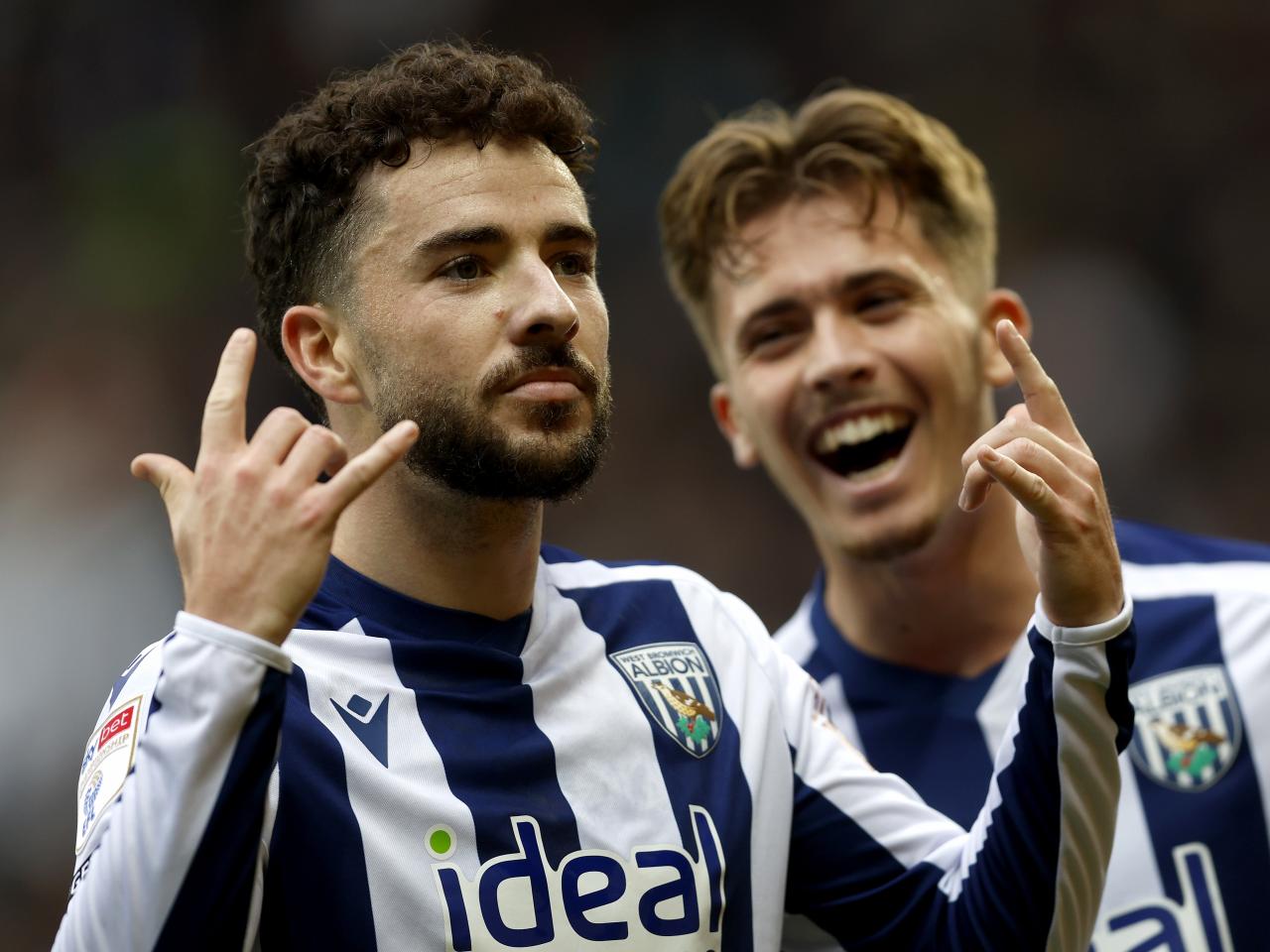 Mikey Johnston celebrates scoring against PNE with team-mates