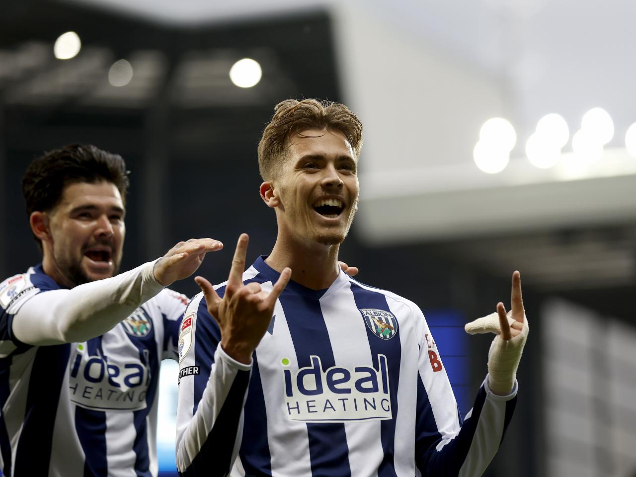 Isaac Price celebrates scoring against PNE